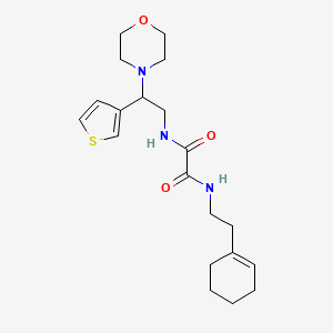 molecular formula C20H29N3O3S B2623333 N1-(2-(cyclohex-1-en-1-yl)ethyl)-N2-(2-morpholino-2-(thiophen-3-yl)ethyl)oxalamide CAS No. 946355-90-4