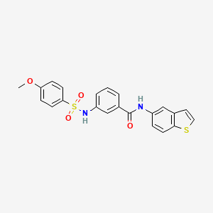 molecular formula C22H18N2O4S2 B2623404 N-(1-benzothiophen-5-yl)-3-(4-methoxybenzenesulfonamido)benzamide CAS No. 898441-25-3