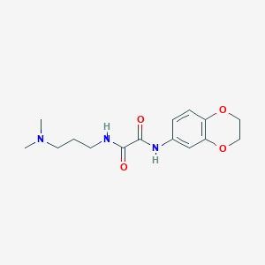 molecular formula C15H21N3O4 B2623448 N1-(2,3-dihydrobenzo[b][1,4]dioxin-6-yl)-N2-(3-(dimethylamino)propyl)oxalamide CAS No. 899956-34-4