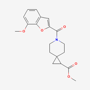 molecular formula C19H21NO5 B2623456 Methyl 6-(7-methoxybenzofuran-2-carbonyl)-6-azaspiro[2.5]octane-1-carboxylate CAS No. 2034291-87-5