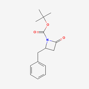 molecular formula C15H19NO3 B2623491 Tert-butyl 2-benzyl-4-oxoazetidine-1-carboxylate CAS No. 1335042-68-6