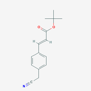 molecular formula C15H17NO2 B026235 Tert-butyl 4-(cyanomethyl)cinnamate CAS No. 120225-74-3