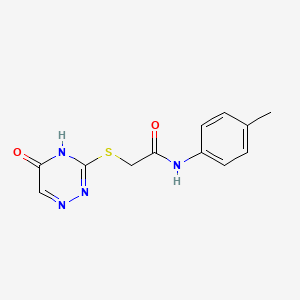 molecular formula C12H12N4O2S B2623537 N-(4-methylphenyl)-2-[(5-oxo-4,5-dihydro-1,2,4-triazin-3-yl)sulfanyl]acetamide CAS No. 872628-43-8