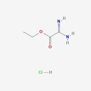 molecular formula C4H9ClN2O2 B2623557 Ethyl 2-amino-2-iminoacetate hydrochloride CAS No. 76029-62-4