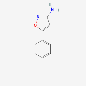 molecular formula C13H16N2O B2623592 5-(4-(Tert-butyl)phenyl)isoxazol-3-amine CAS No. 81465-78-3