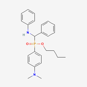 molecular formula C25H31N2O2P B2623616 Butyl (4-(dimethylamino)phenyl)(phenyl(phenylamino)methyl)phosphinate CAS No. 476338-09-7