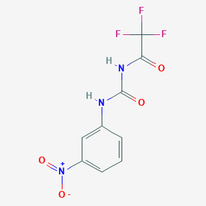 molecular formula C9H6F3N3O4 B2623635 2,2,2-trifluoro-N-((3-nitrophenyl)carbamoyl)acetamide CAS No. 325703-05-7