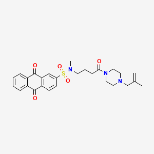 molecular formula C27H31N3O5S B2623637 N-methyl-N-(4-(4-(2-methylallyl)piperazin-1-yl)-4-oxobutyl)-9,10-dioxo-9,10-dihydroanthracene-2-sulfonamide CAS No. 923234-76-8