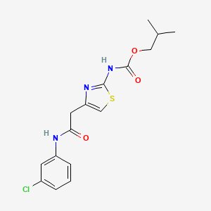 molecular formula C16H18ClN3O3S B2623654 Isobutyl (4-(2-((3-chlorophenyl)amino)-2-oxoethyl)thiazol-2-yl)carbamate CAS No. 946285-24-1