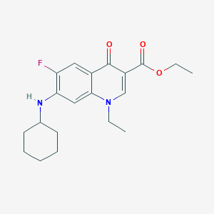 molecular formula C20H25FN2O3 B262368 Ethyl 7-(cyclohexylamino)-1-ethyl-6-fluoro-4-oxoquinoline-3-carboxylate 