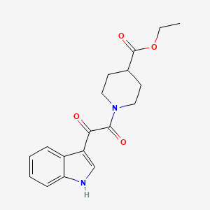 molecular formula C18H20N2O4 B2623701 ethyl 1-[2-(1H-indol-3-yl)-2-oxoacetyl]piperidine-4-carboxylate CAS No. 838882-82-9