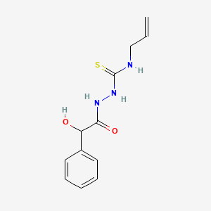 molecular formula C12H15N3O2S B2623720 N-allyl-2-[hydroxy(phenyl)acetyl]hydrazinecarbothioamide CAS No. 18248-46-9
