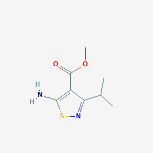 molecular formula C8H12N2O2S B2623725 Methyl5-amino-3-(propan-2-yl)-1,2-thiazole-4-carboxylate CAS No. 2138134-31-1