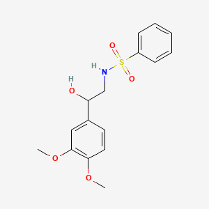 molecular formula C16H19NO5S B2623748 N-[2-(3,4-dimethoxyphenyl)-2-hydroxyethyl]benzenesulfonamide CAS No. 1798023-65-0