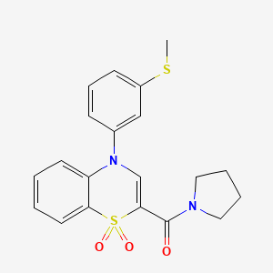 N-(4-fluorophenyl)-1-[3-(phenylthio)pyrazin-2-yl]piperidine-4-carboxamide
