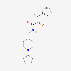 N1-((1-cyclopentylpiperidin-4-yl)methyl)-N2-(isoxazol-3-yl)oxalamide
