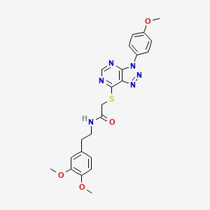 molecular formula C23H24N6O4S B2623852 N-(3,4-dimethoxyphenethyl)-2-((3-(4-methoxyphenyl)-3H-[1,2,3]triazolo[4,5-d]pyrimidin-7-yl)thio)acetamide CAS No. 863500-69-0