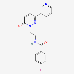 4-fluoro-N-(2-(6-oxo-3-(pyridin-3-yl)pyridazin-1(6H)-yl)ethyl)benzamide