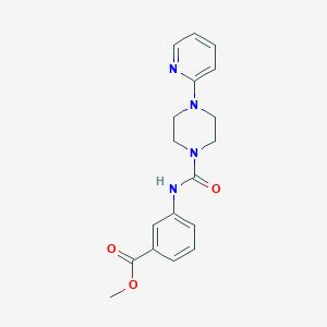 molecular formula C18H20N4O3 B2623863 Methyl 3-[(4-pyridin-2-ylpiperazine-1-carbonyl)amino]benzoate CAS No. 1022049-29-1