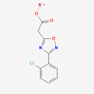 molecular formula C10H6ClKN2O3 B2623913 Potassium 2-[3-(2-chlorophenyl)-1,2,4-oxadiazol-5-yl]acetate CAS No. 1311317-99-3