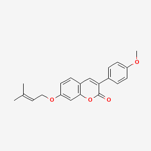 molecular formula C21H20O4 B2623922 3-(4-methoxyphenyl)-7-[(3-methylbut-2-en-1-yl)oxy]-2H-chromen-2-one CAS No. 869079-94-7
