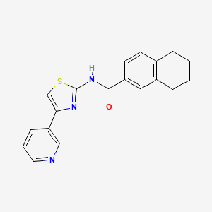 molecular formula C19H17N3OS B2623964 N-(4-(pyridin-3-yl)thiazol-2-yl)-5,6,7,8-tetrahydronaphthalene-2-carboxamide CAS No. 681168-33-2