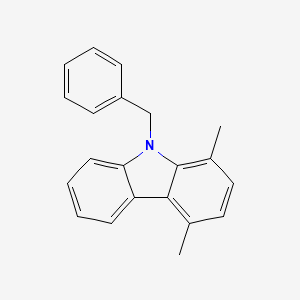 molecular formula C21H19N B2623987 9-benzyl-1,4-dimethyl-9H-carbazole CAS No. 120090-53-1