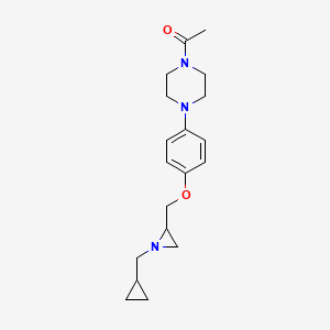 1-[4-[4-[[1-(Cyclopropylmethyl)aziridin-2-yl]methoxy]phenyl]piperazin-1-yl]ethanone