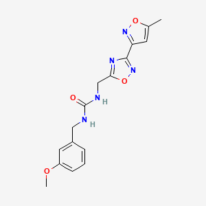 1-(3-Methoxybenzyl)-3-((3-(5-methylisoxazol-3-yl)-1,2,4-oxadiazol-5-yl)methyl)urea
