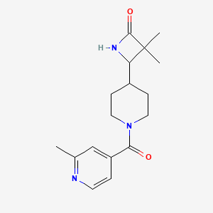 3,3-Dimethyl-4-[1-(2-methylpyridine-4-carbonyl)piperidin-4-yl]azetidin-2-one