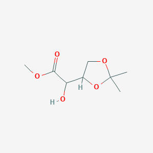 molecular formula C8H14O5 B2624016 Methyl 2-(2,2-dimethyl-1,3-dioxolan-4-yl)-2-hydroxyacetate CAS No. 134963-24-9