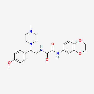 N1-(2,3-dihydrobenzo[b][1,4]dioxin-6-yl)-N2-(2-(4-methoxyphenyl)-2-(4-methylpiperazin-1-yl)ethyl)oxalamide