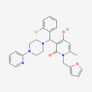 3-((2-chlorophenyl)(4-(pyridin-2-yl)piperazin-1-yl)methyl)-1-(furan-2-ylmethyl)-4-hydroxy-6-methylpyridin-2(1H)-one