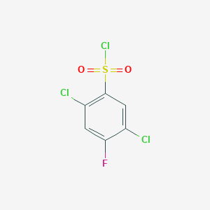 molecular formula C6H2Cl3FO2S B2624073 2,5-Dichloro-4-fluorobenzenesulfonyl chloride CAS No. 13656-50-3