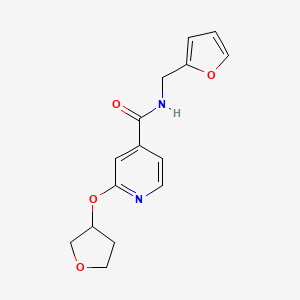 molecular formula C15H16N2O4 B2624084 N-(furan-2-ylmethyl)-2-((tetrahydrofuran-3-yl)oxy)isonicotinamide CAS No. 2034299-83-5