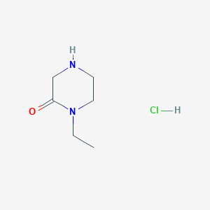 molecular formula C6H13ClN2O B2624085 1-Ethylpiperazin-2-one hydrochloride CAS No. 59702-08-8; 873221-66-0