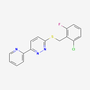 molecular formula C16H11ClFN3S B2624113 EAAT2 activator 1 