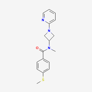 molecular formula C17H19N3OS B2624131 N-methyl-4-(methylsulfanyl)-N-[1-(pyridin-2-yl)azetidin-3-yl]benzamide CAS No. 2415526-55-3
