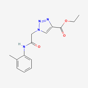 molecular formula C14H16N4O3 B2624132 ethyl 1-{[(2-methylphenyl)carbamoyl]methyl}-1H-1,2,3-triazole-4-carboxylate CAS No. 901723-78-2