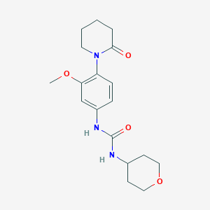 molecular formula C18H25N3O4 B2624143 3-[3-methoxy-4-(2-oxopiperidin-1-yl)phenyl]-1-(oxan-4-yl)urea CAS No. 2034536-09-7