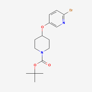 molecular formula C15H21BrN2O3 B2624145 Tert-butyl 4-[(6-bromopyridin-3-yl)oxy]piperidine-1-carboxylate CAS No. 1823783-13-6