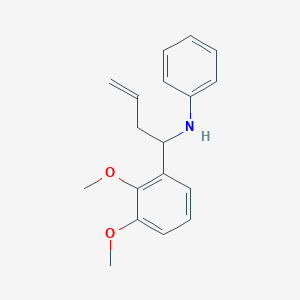 molecular formula C18H21NO2 B2624235 N-[1-(2,3-dimethoxyphenyl)but-3-enyl]aniline CAS No. 849035-15-0