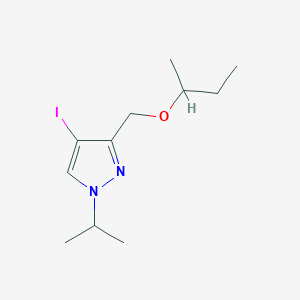 molecular formula C11H19IN2O B2624256 3-(sec-butoxymethyl)-4-iodo-1-isopropyl-1H-pyrazole CAS No. 1856078-94-8