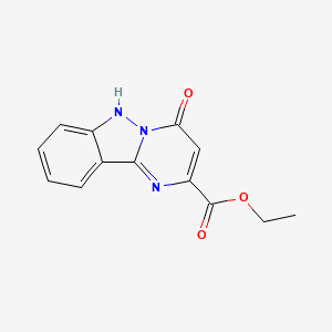 molecular formula C13H11N3O3 B2624267 Ethyl 4-oxo-1,4-dihydropyrimido[1,2-b]indazole-2-carboxylate CAS No. 92663-37-1