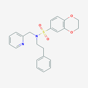 N-phenethyl-N-(pyridin-2-ylmethyl)-2,3-dihydrobenzo[b][1,4]dioxine-6-sulfonamide