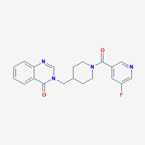 3-[[1-(5-Fluoropyridine-3-carbonyl)piperidin-4-yl]methyl]quinazolin-4-one