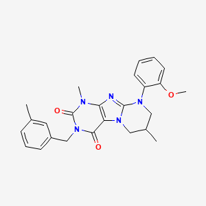 9-(2-methoxyphenyl)-1,7-dimethyl-3-(3-methylbenzyl)-6,7,8,9-tetrahydropyrimido[2,1-f]purine-2,4(1H,3H)-dione
