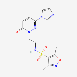 N-(2-(3-(1H-imidazol-1-yl)-6-oxopyridazin-1(6H)-yl)ethyl)-3,5-dimethylisoxazole-4-sulfonamide