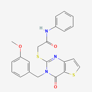 2-{[3-(3-methoxybenzyl)-4-oxo-3,4-dihydrothieno[3,2-d]pyrimidin-2-yl]sulfanyl}-N-phenylacetamide