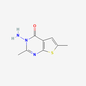 molecular formula C8H9N3OS B2624298 3-amino-2,6-dimethylthieno[2,3-d]pyrimidin-4(3H)-one CAS No. 79927-76-7